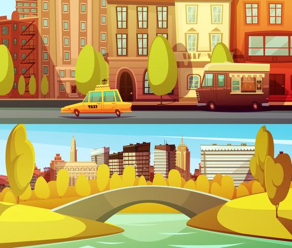 Horizontale Banners van New York vector