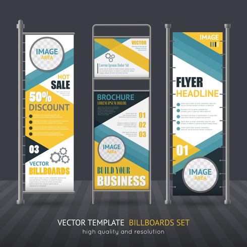 Promotionele verticale Billboard Set vector