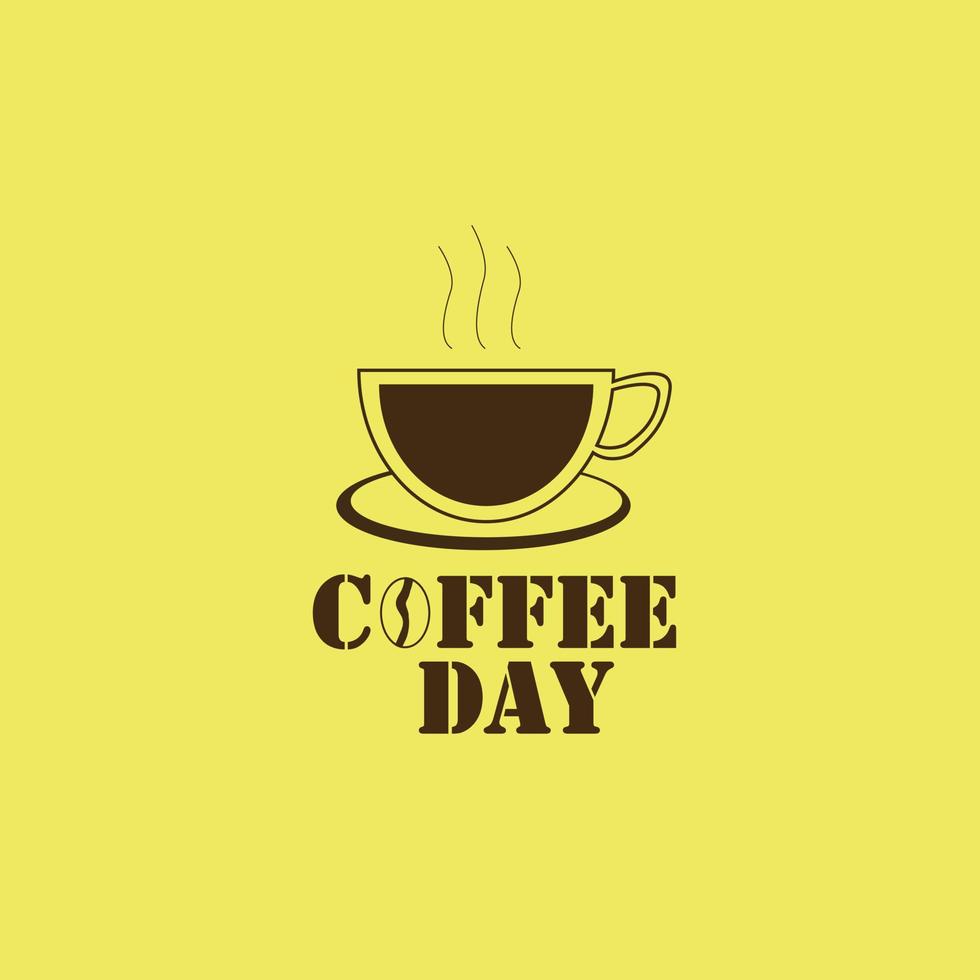 koffie dag logo sjabloonontwerp. het is geschikt voor zaken; vector