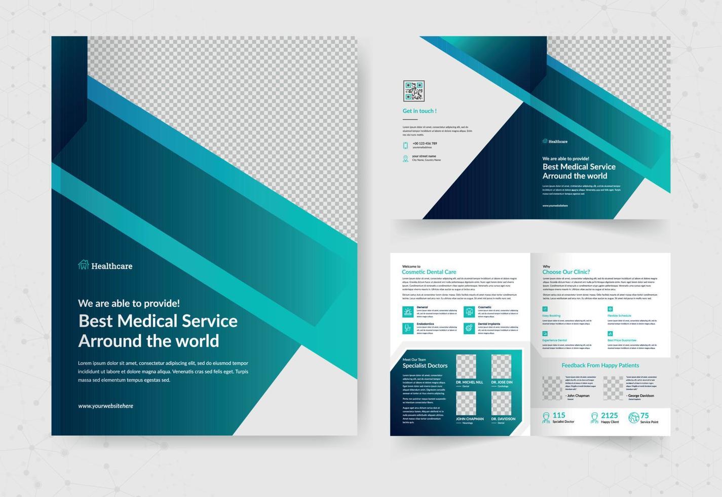 sjabloon medische brochure vector