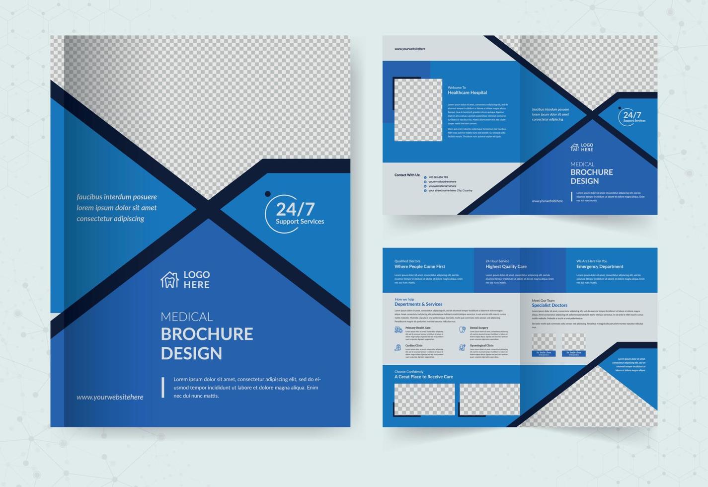 sjabloon medische brochure vector