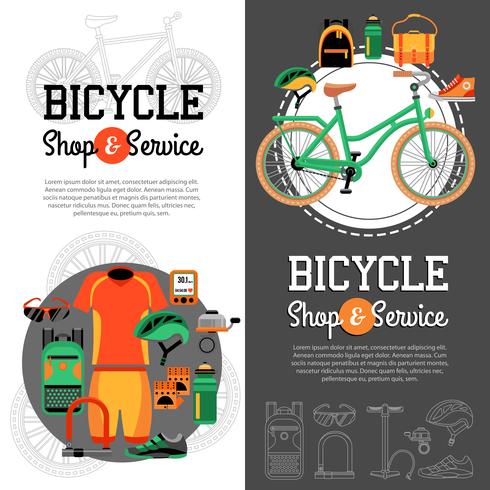 Mountain Biking verticale banners vector