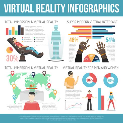 virtual reality infographics vector