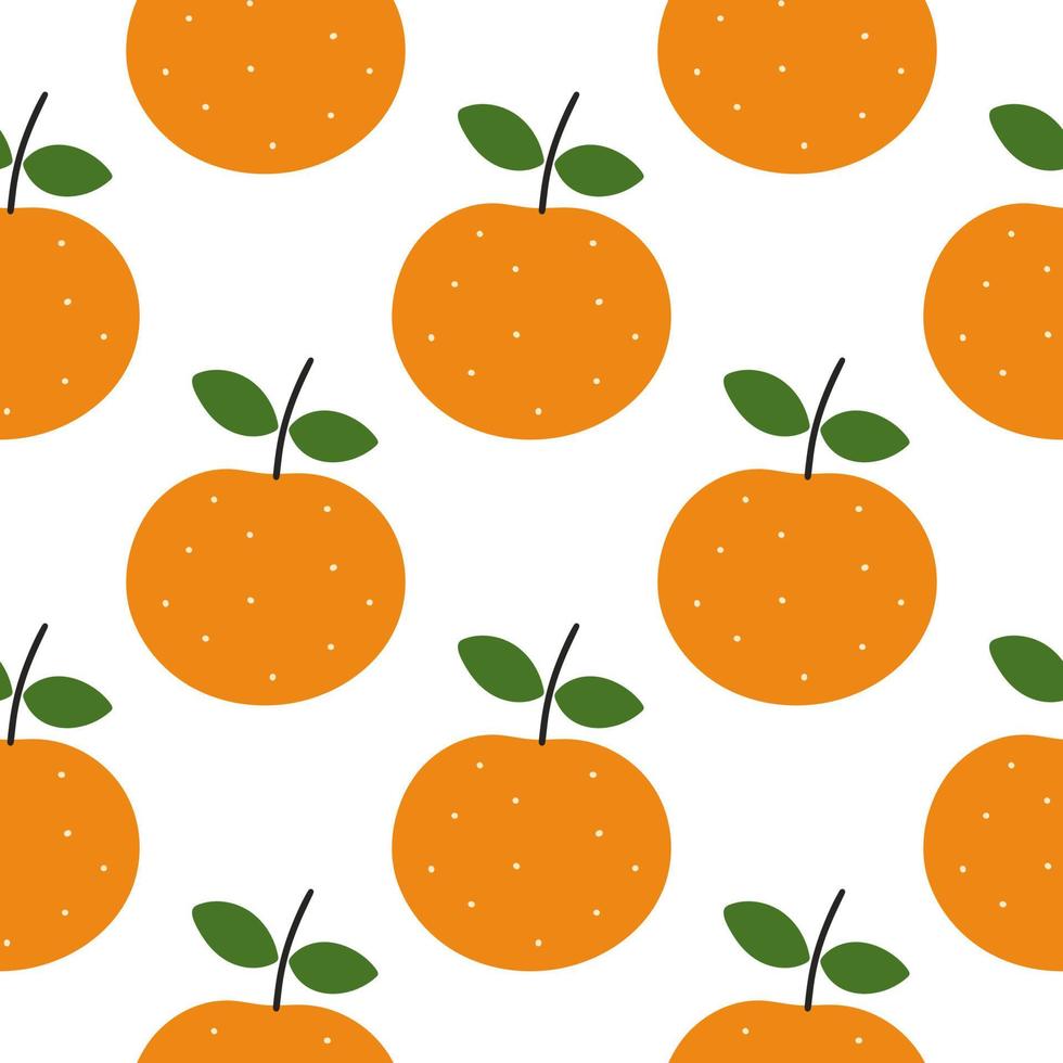 tropisch naadloos patroon met sinaasappelen vectorillustratie vector
