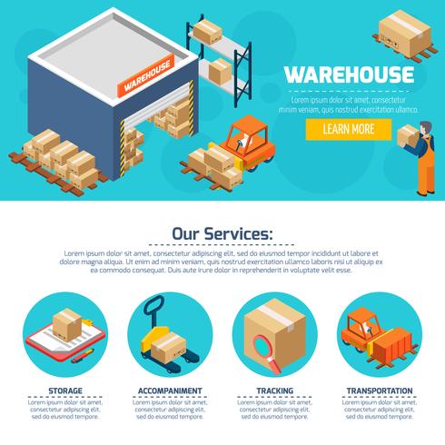 Warehouse-website vector