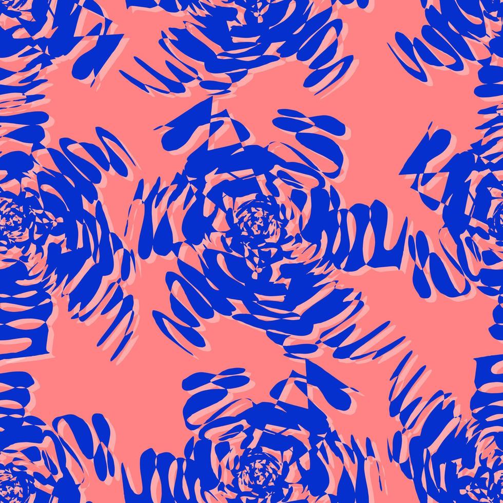 naadloze vector patroon abstracte textuur inktvlekken op papier. doodle abstracte naadloze patroon onregelmatige chaotische golven zigzagt op contrasterende achtergrond.
