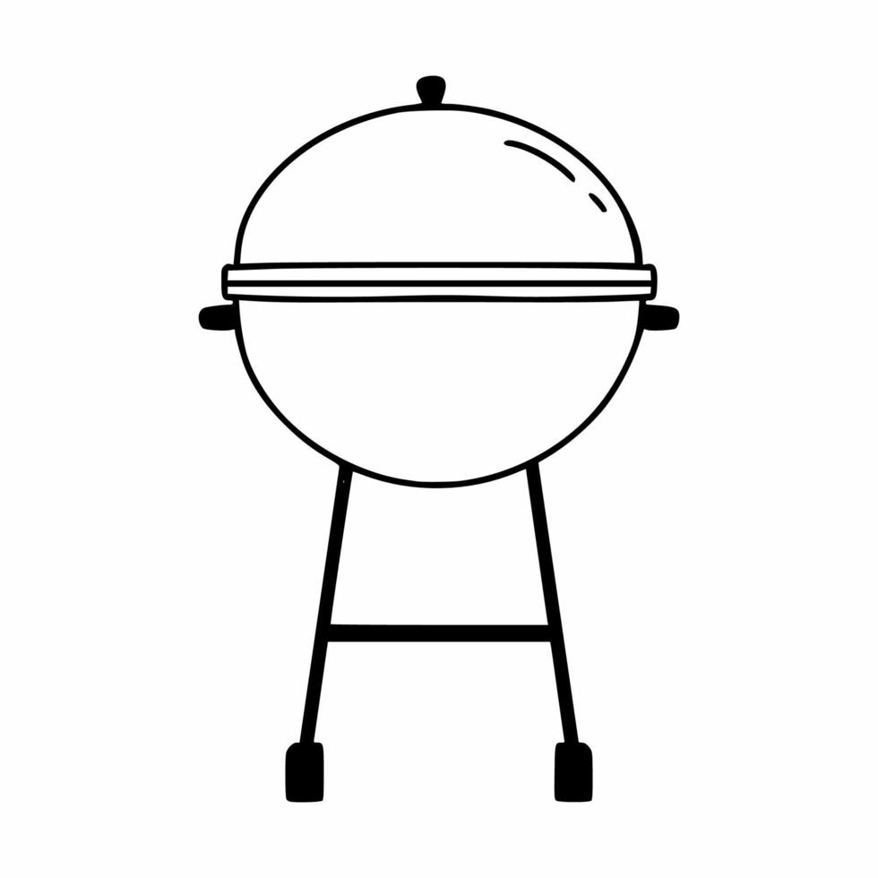 barbecue. vector icoon in doodle stijl.