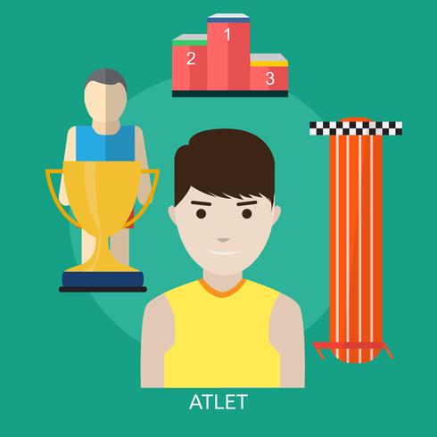 Atleet Conceptuele afbeelding ontwerp vector