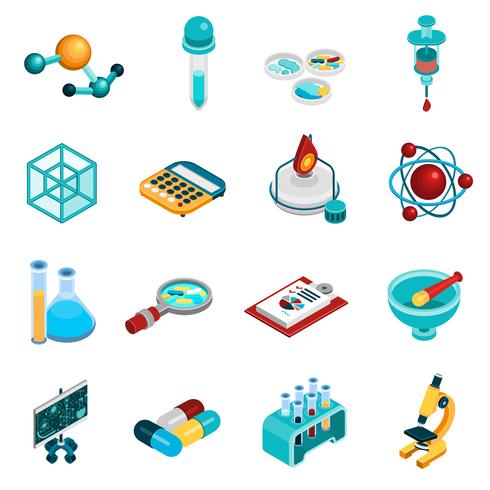 Wetenschap Icons Set vector