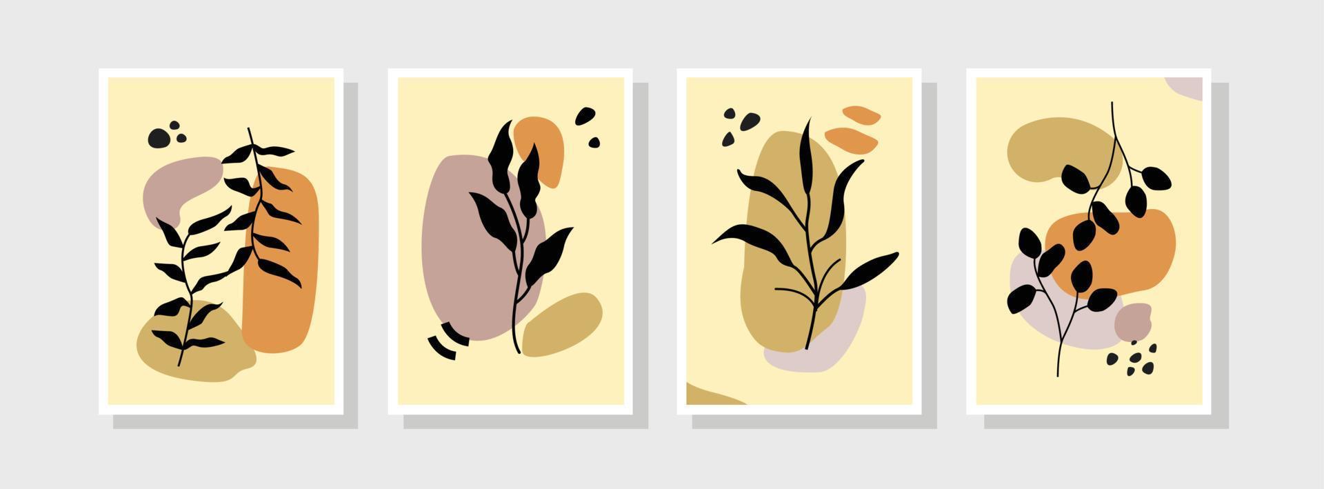 abstract plant art design voor print, cover, behang, minimal wall art en natuurlijk. vectorillustratie. vector