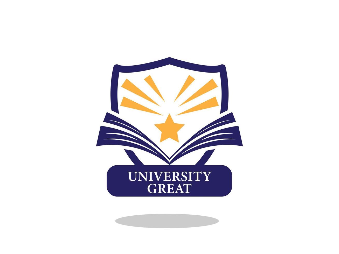 universiteit logo of onderwijs logo concept vectorillustratie. ontwerpsjabloon voor universiteitslogo. vector