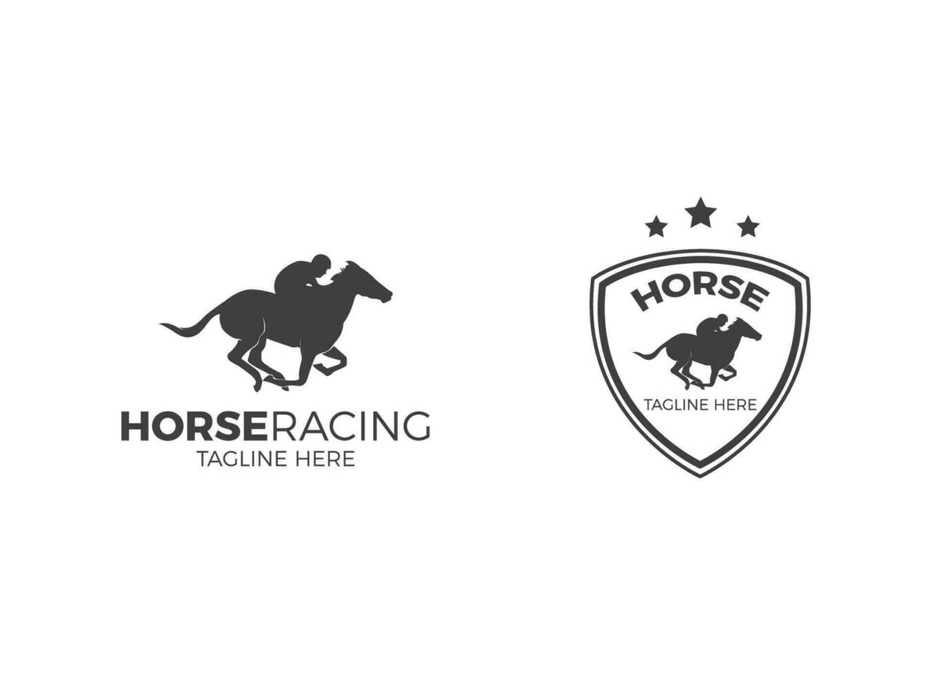 vintage paardenraces logo inspiratie vector