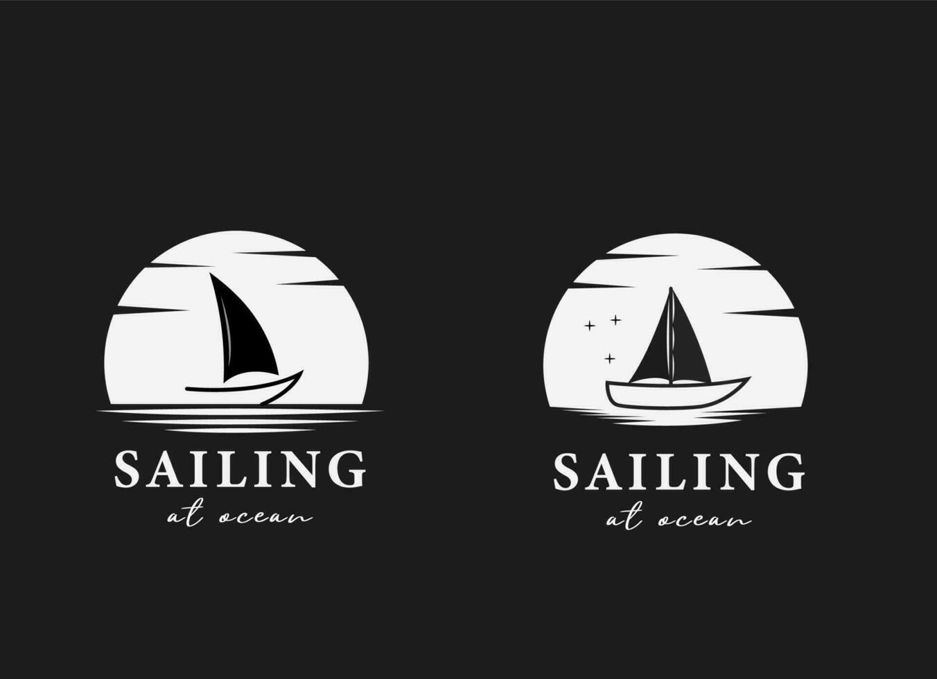 het zeilschip logo ontwerpt inspiratie. vector