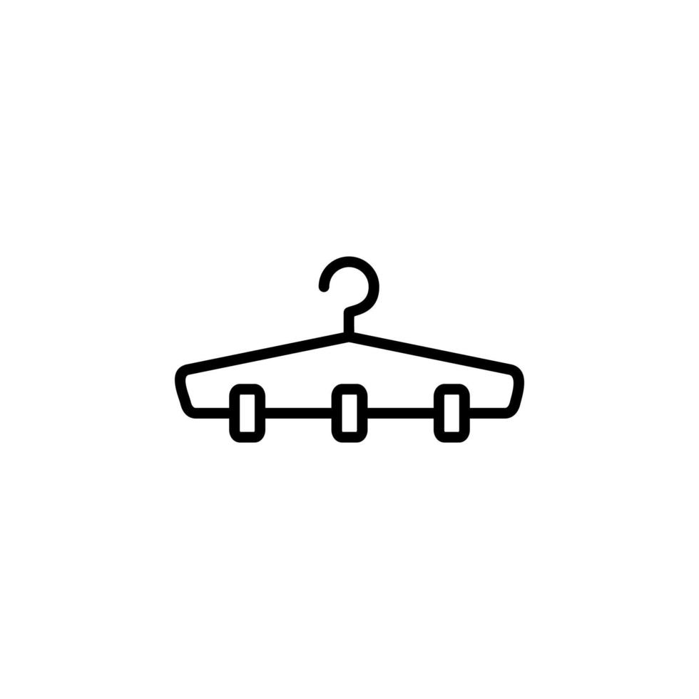 kleding hanger lijn pictogram, vector, illustratie, logo sjabloon. geschikt voor vele doeleinden. vector