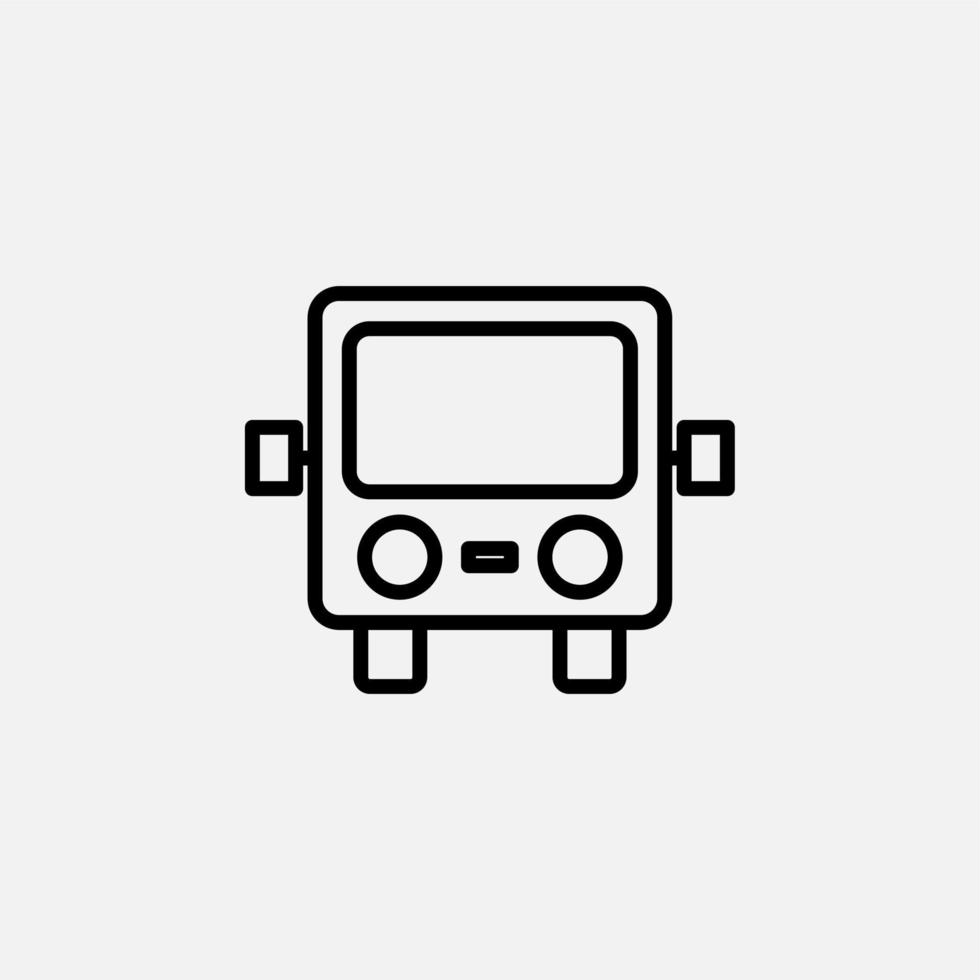 bus, autobus, openbaar, vervoer lijn pictogram, vector, illustratie, logo sjabloon. geschikt voor vele doeleinden. vector