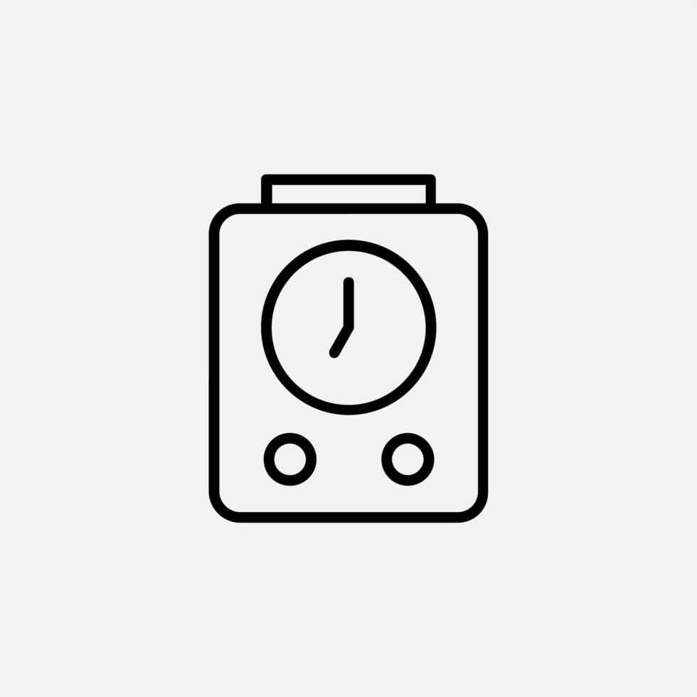 alarm, timer lijn pictogram, vector, illustratie, logo sjabloon. geschikt voor vele doeleinden. vector