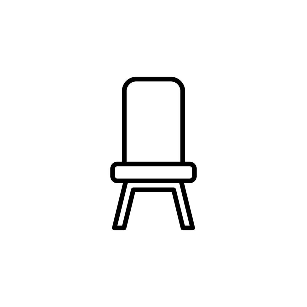 stoel, stoel lijn pictogram, vector, illustratie, logo sjabloon. geschikt voor vele doeleinden. vector