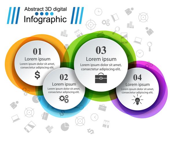 Zakelijke Infographics origami stijl vectorillustratie. vector