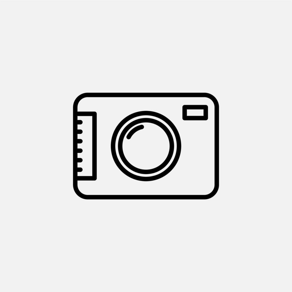 camera, fotografie, digitaal, fotolijnpictogram, vector, illustratie, logo-sjabloon. geschikt voor vele doeleinden. vector