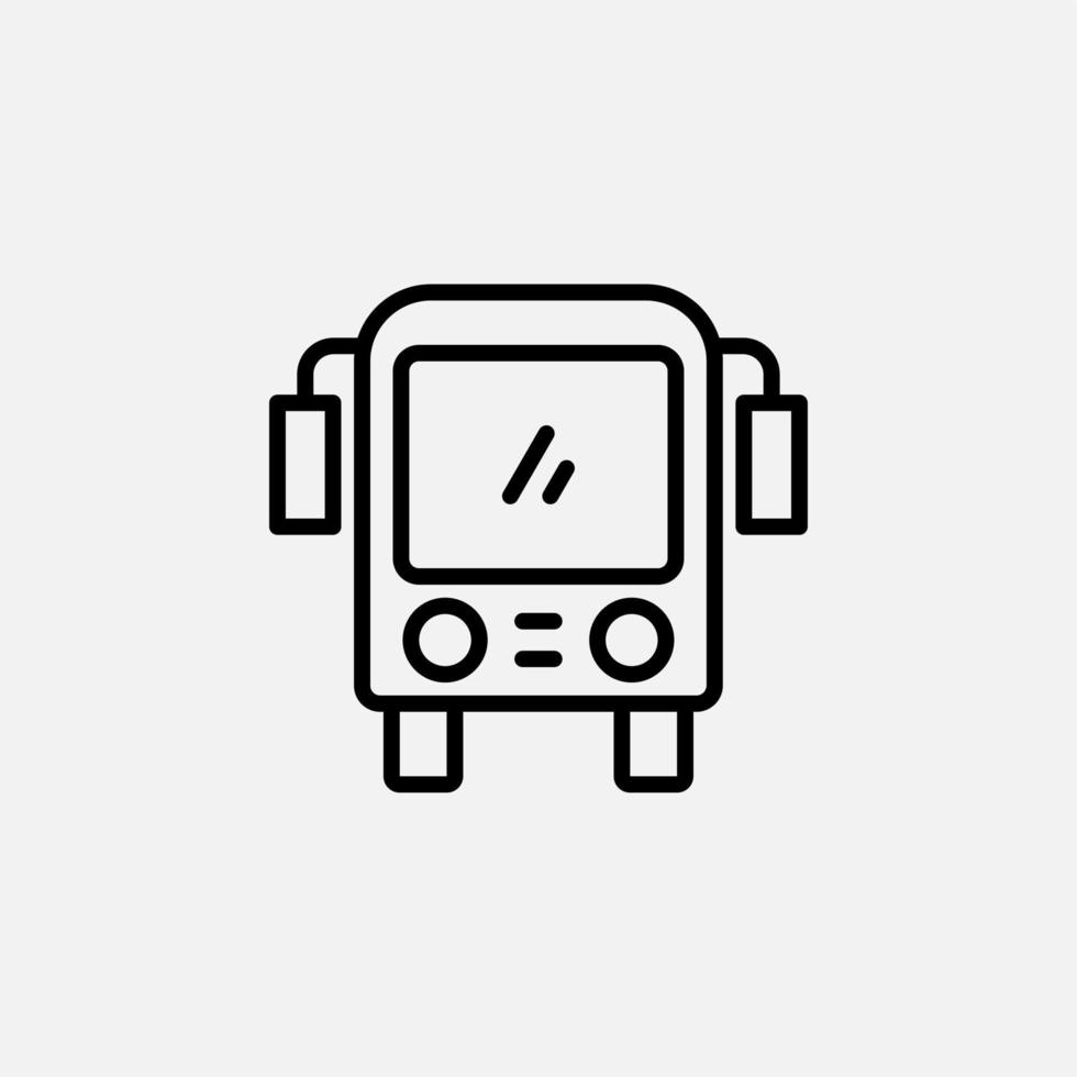 bus, autobus, openbaar, vervoer lijn pictogram, vector, illustratie, logo sjabloon. geschikt voor vele doeleinden. vector