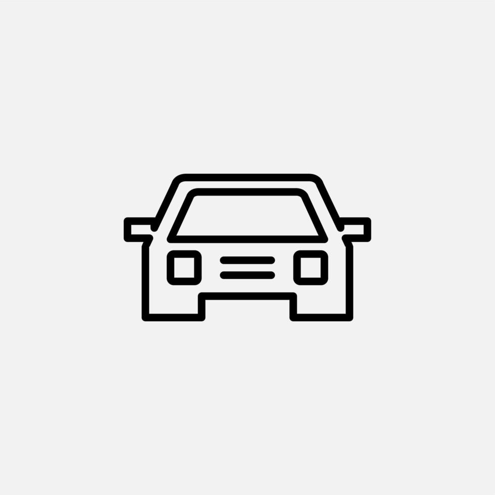auto, auto, vervoer lijn pictogram, vector, illustratie, logo sjabloon. geschikt voor vele doeleinden. vector