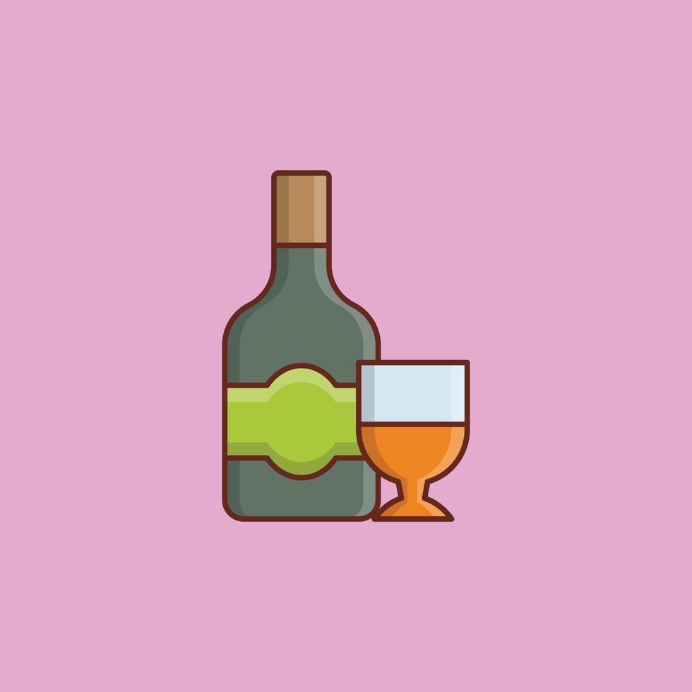 fles vectorillustratie op een transparante achtergrond. premium kwaliteit symbolen. vector lijn egale kleur pictogram voor concept en grafisch ontwerp.