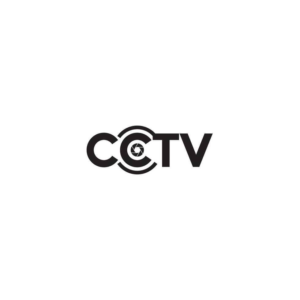 cctv-logo of woordmerkontwerp vector