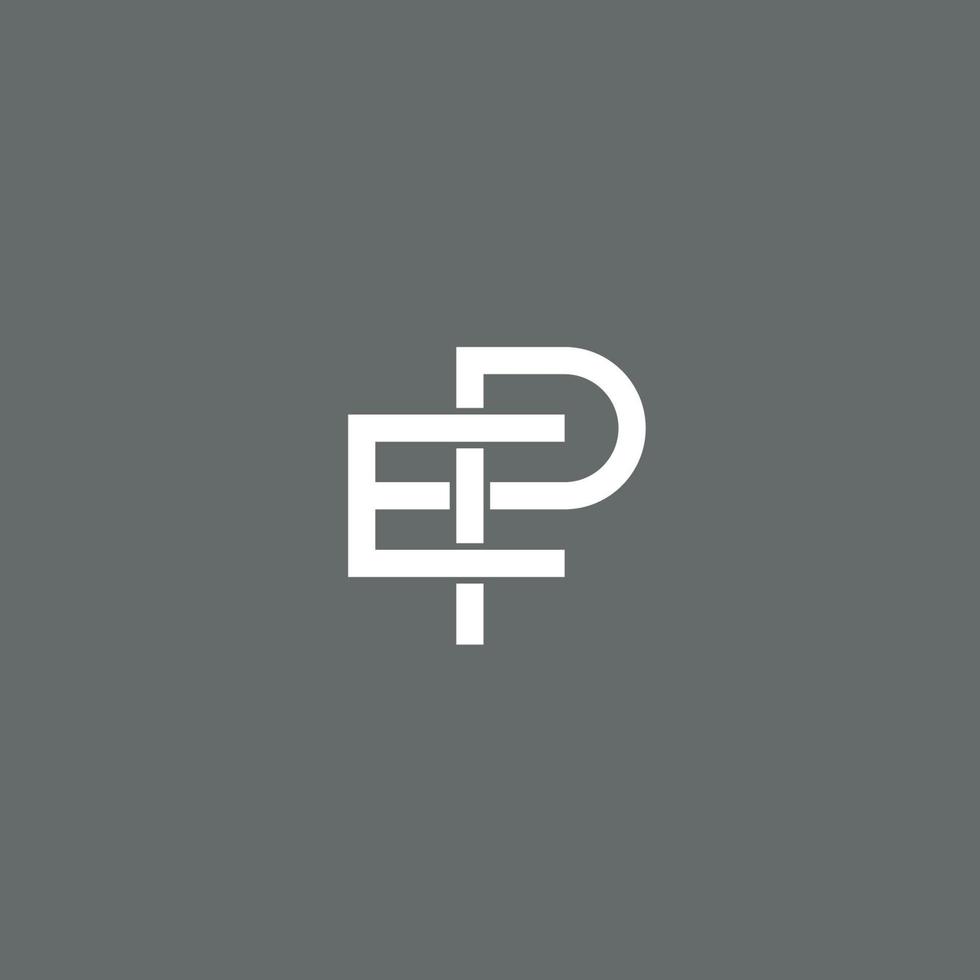 letter ep-logo of pictogramontwerp vector