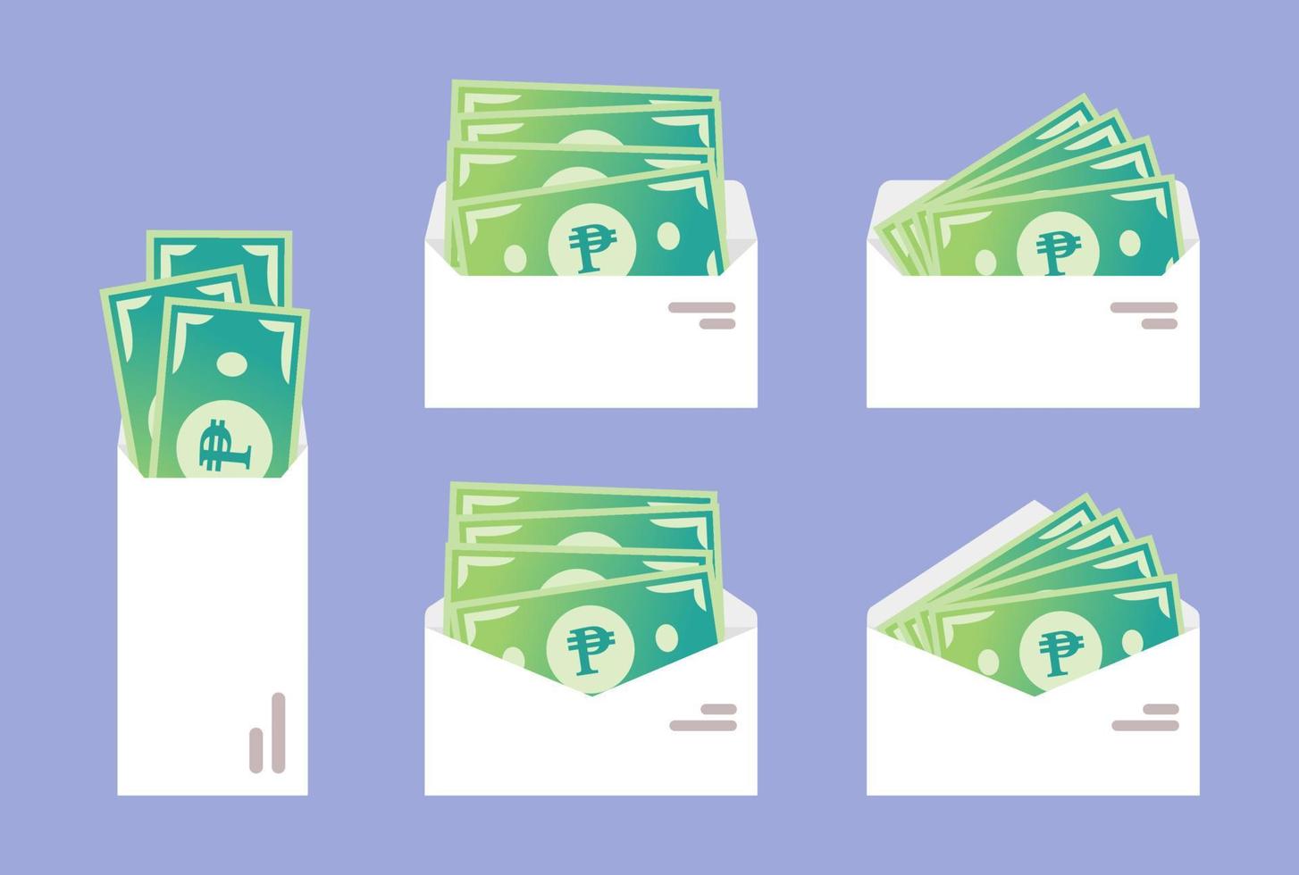 Filippijnse peso geld in envelop vector