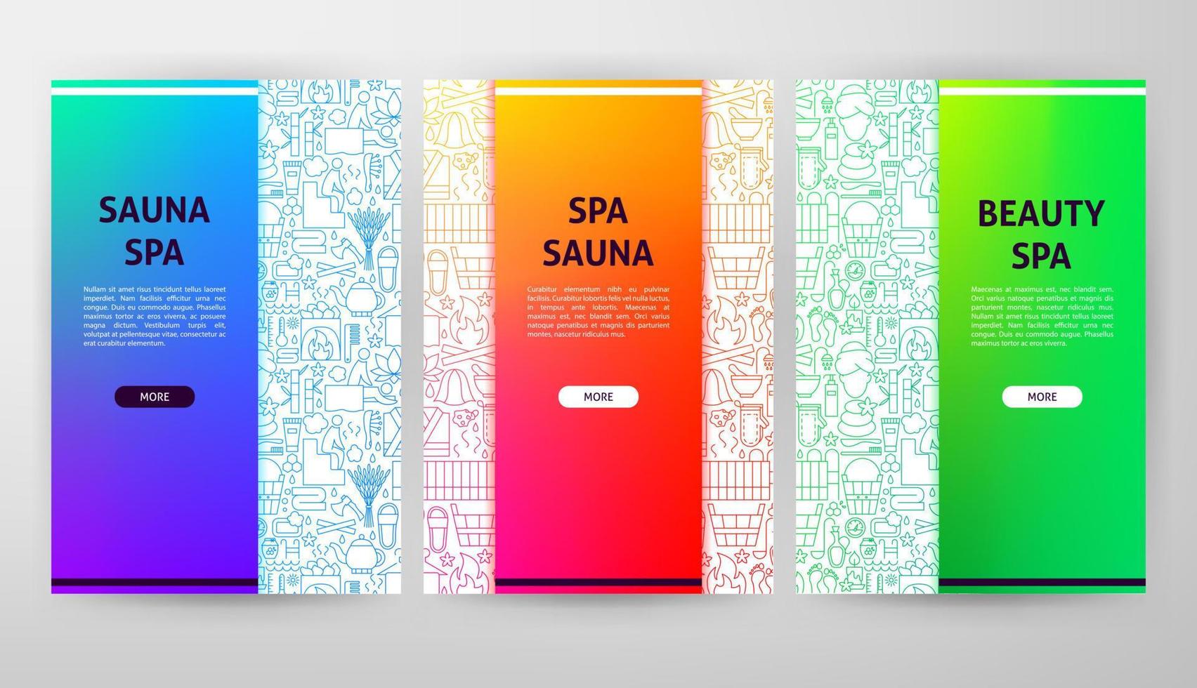 sauna webdesign vector