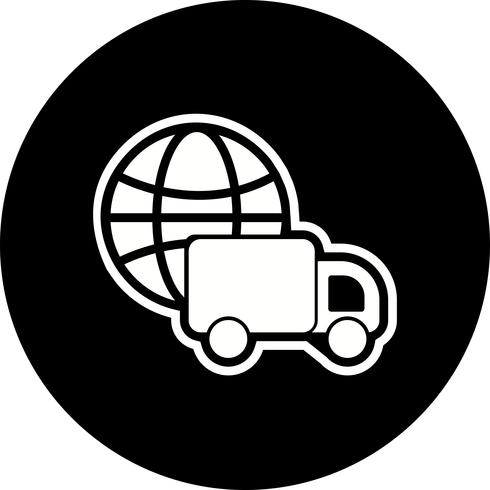 Wereldwijde levering pictogram ontwerp vector