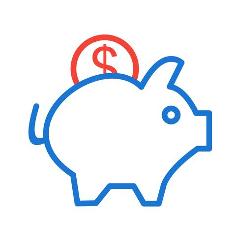 Piggy Bank pictogram ontwerp vector