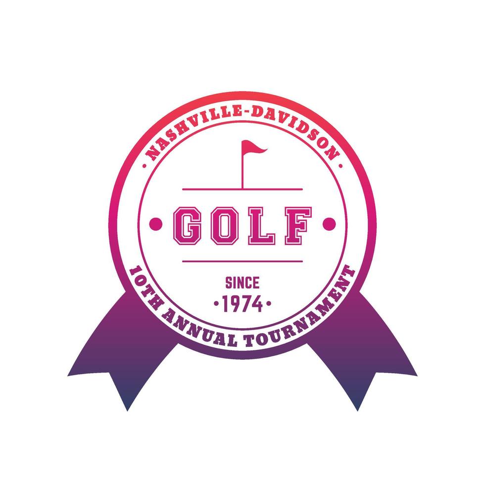 golftoernooi embleem, badge vector