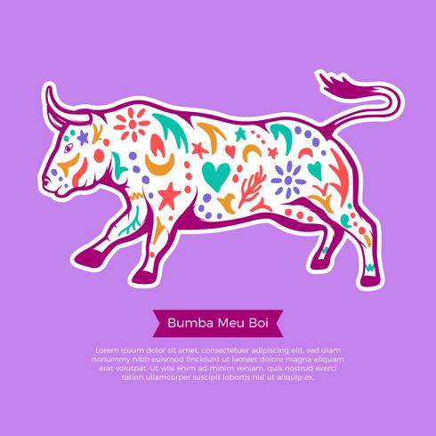 Bumba Meu Boi Bull illustratie vector