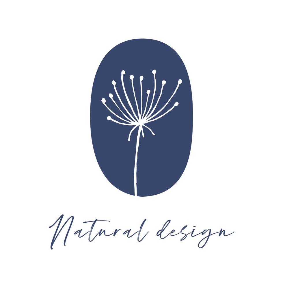 minimalistisch botanisch logo. plant, milieuvriendelijk, elegant, delicaat, met de hand getekend embleem. vector