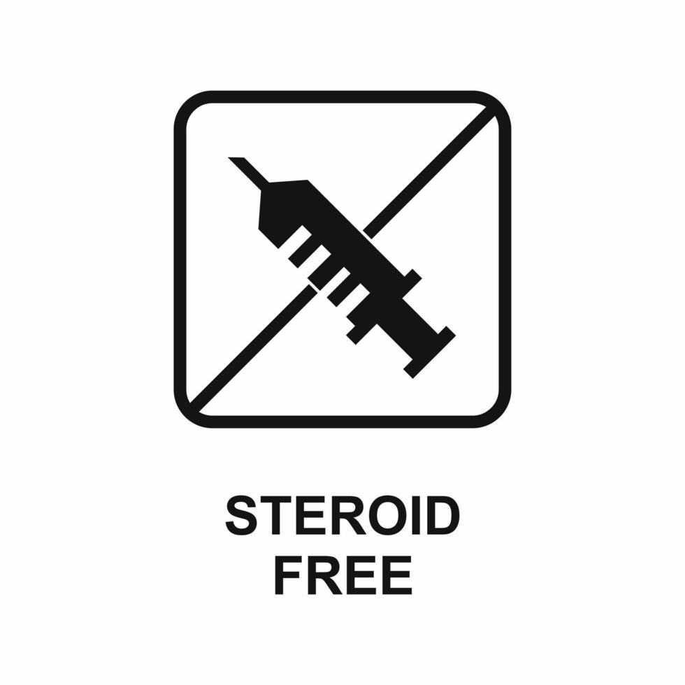 steroïde gratis - huidverzorging pictogram vector