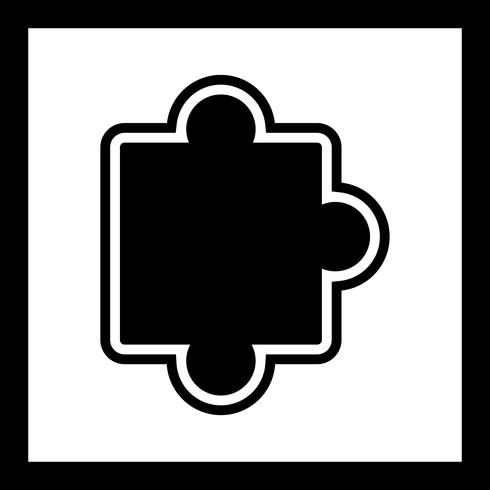 Puzzel stuk pictogram ontwerp vector