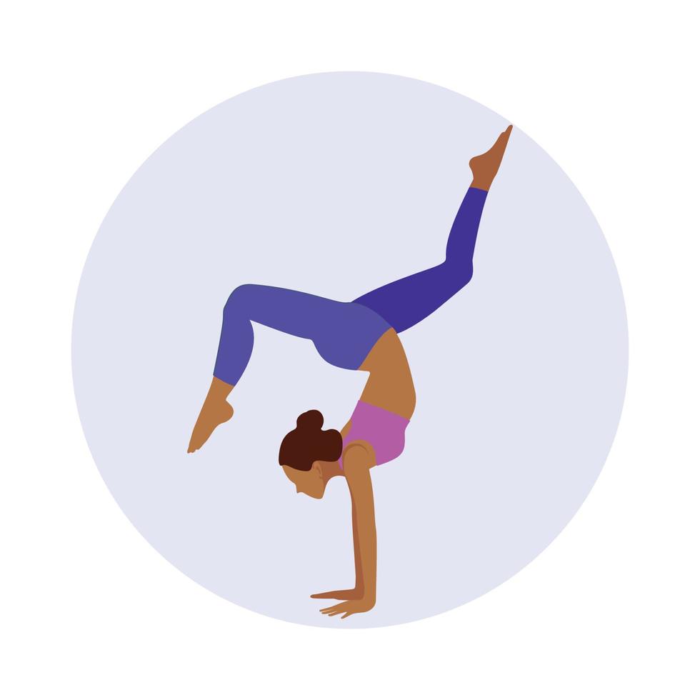 yoga houdingen. yoga klas. oefening, stretching. vector