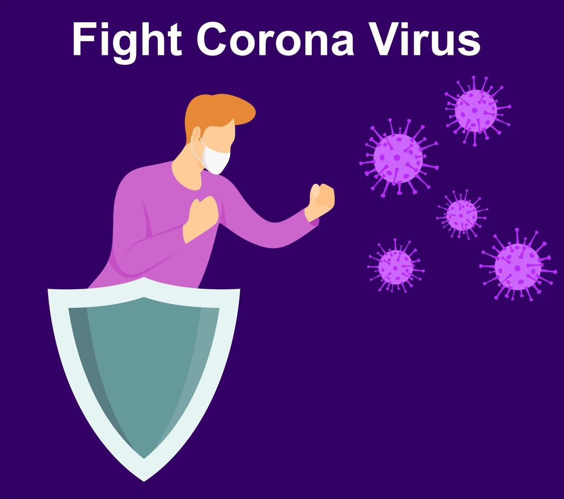 strijd tegen covid-19 corona virus. vector