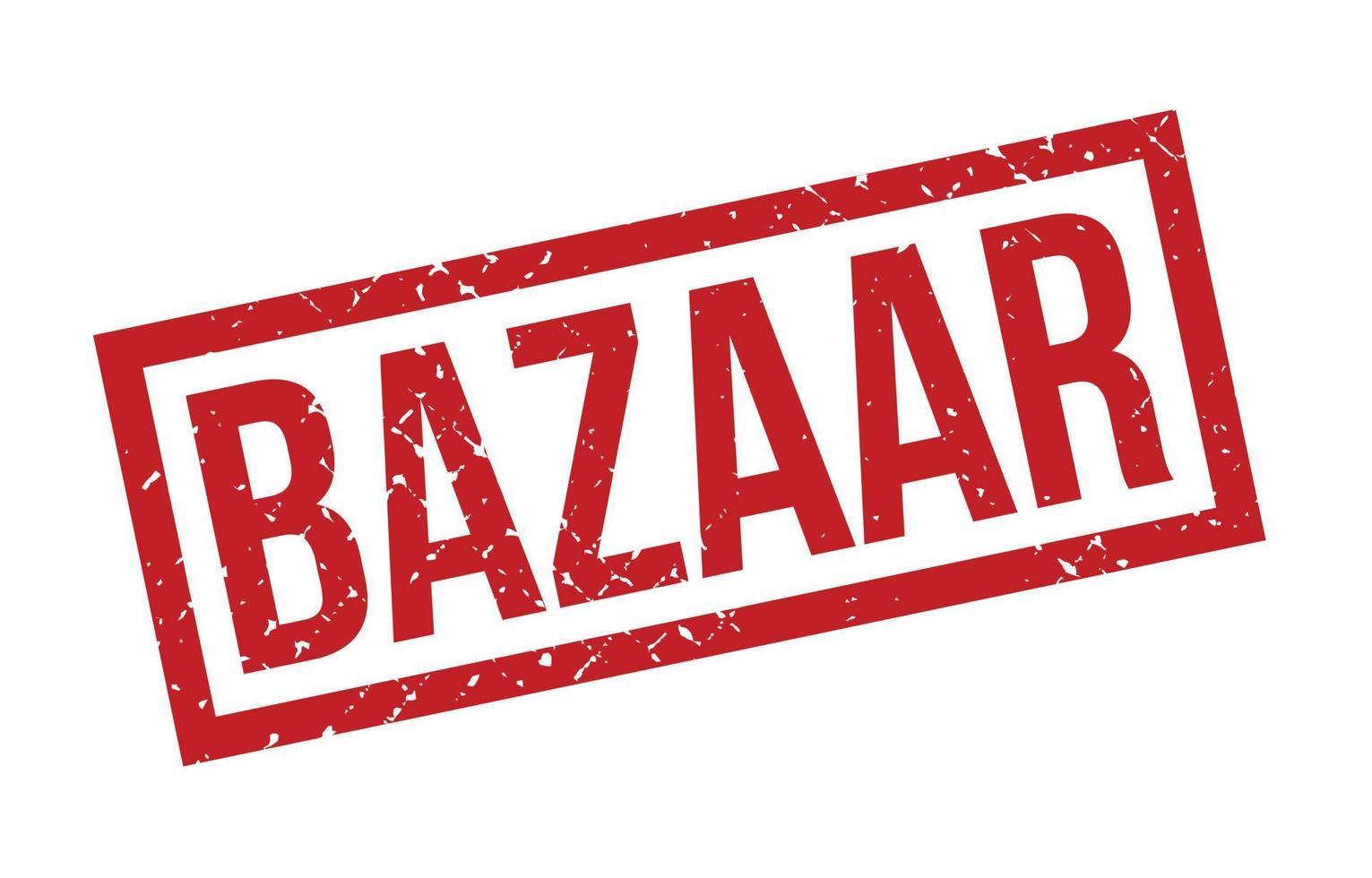 bazaar rubberzegel. rode bazaar rubber grunge stempel zegel vectorillustratie - vector