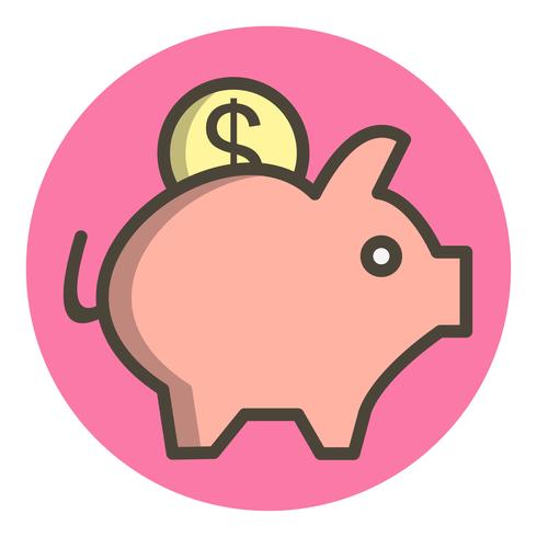 Piggy Bank pictogram ontwerp vector