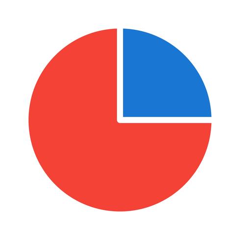 Cirkeldiagram pictogram ontwerp vector