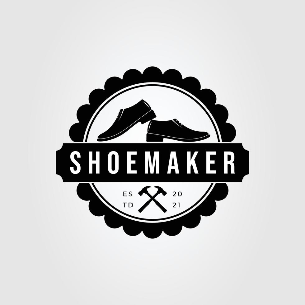 loafers schoen of schoeisel of schoenmaker logo vector illustratie ontwerp