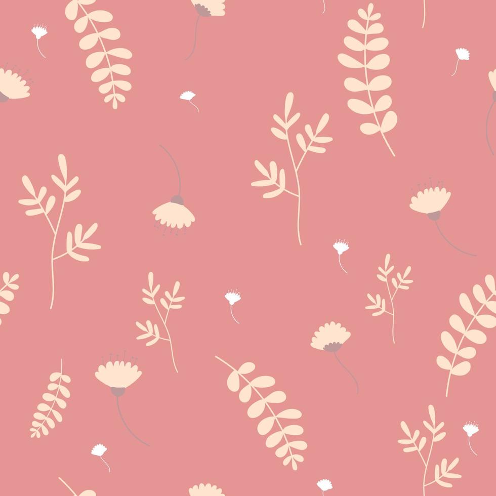 schattig patroon in bloem. naadloos patroon. kleurrijke bloemen. roze achtergrond. bloemen achtergrond. elegant de sjabloon voor modeprints. vector