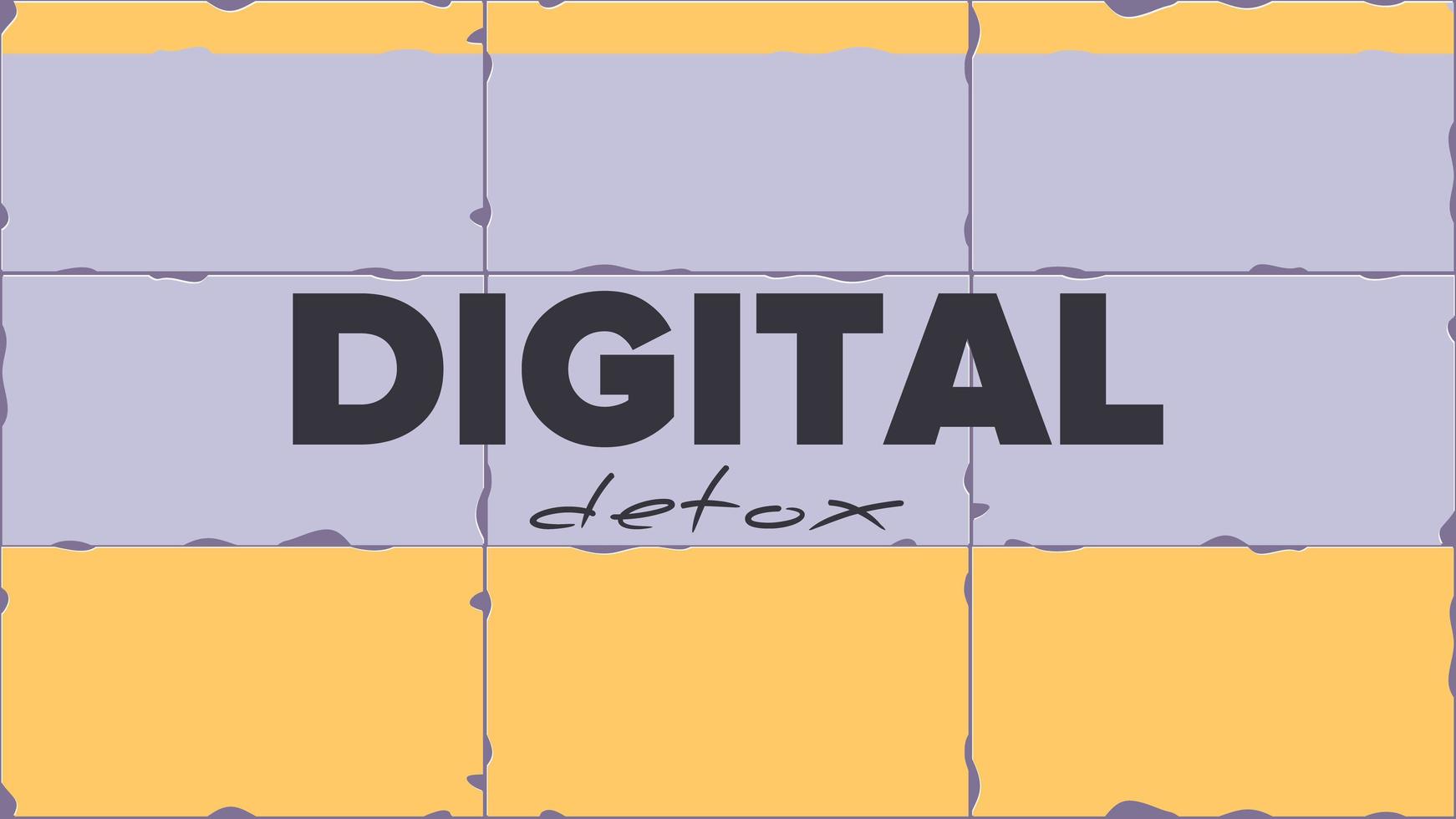 digitale detox-banner. het concept van het verbieden van apparaten, apparaatvrije zone, digitale detox. vector. vector