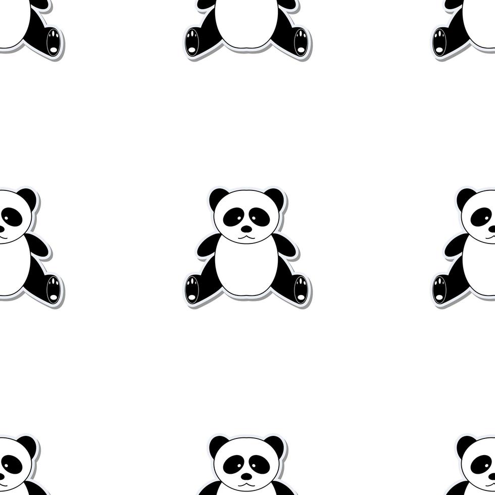 naadloos patroon met panda. eindeloze achtergrond. goed voor ansichtkaarten, prenten, inpakpapier en achtergronden. vector. vector