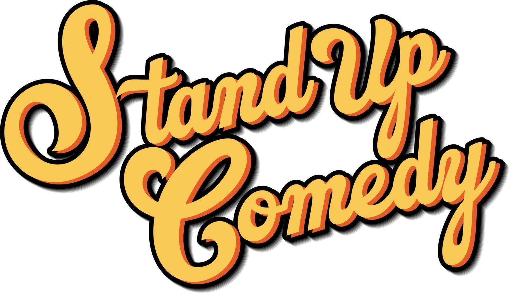 stand-up comedy lettertype ontwerp vector