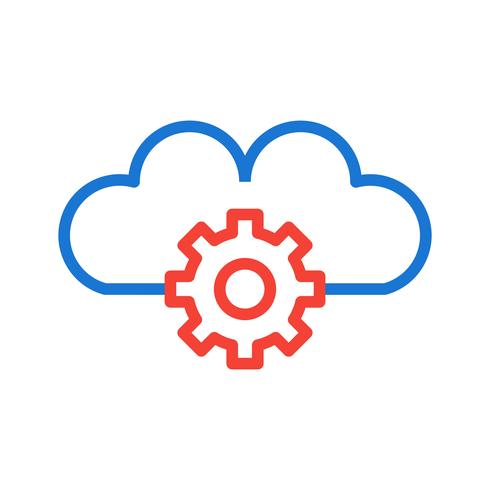 Cloud instellingen pictogram ontwerp vector