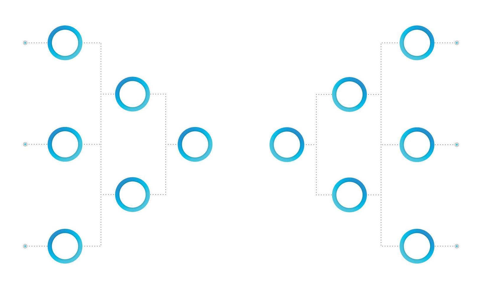 toernooi beugel voor spel op witte achtergrond. sjabloon playoff-raster. leeg speelschema. vector