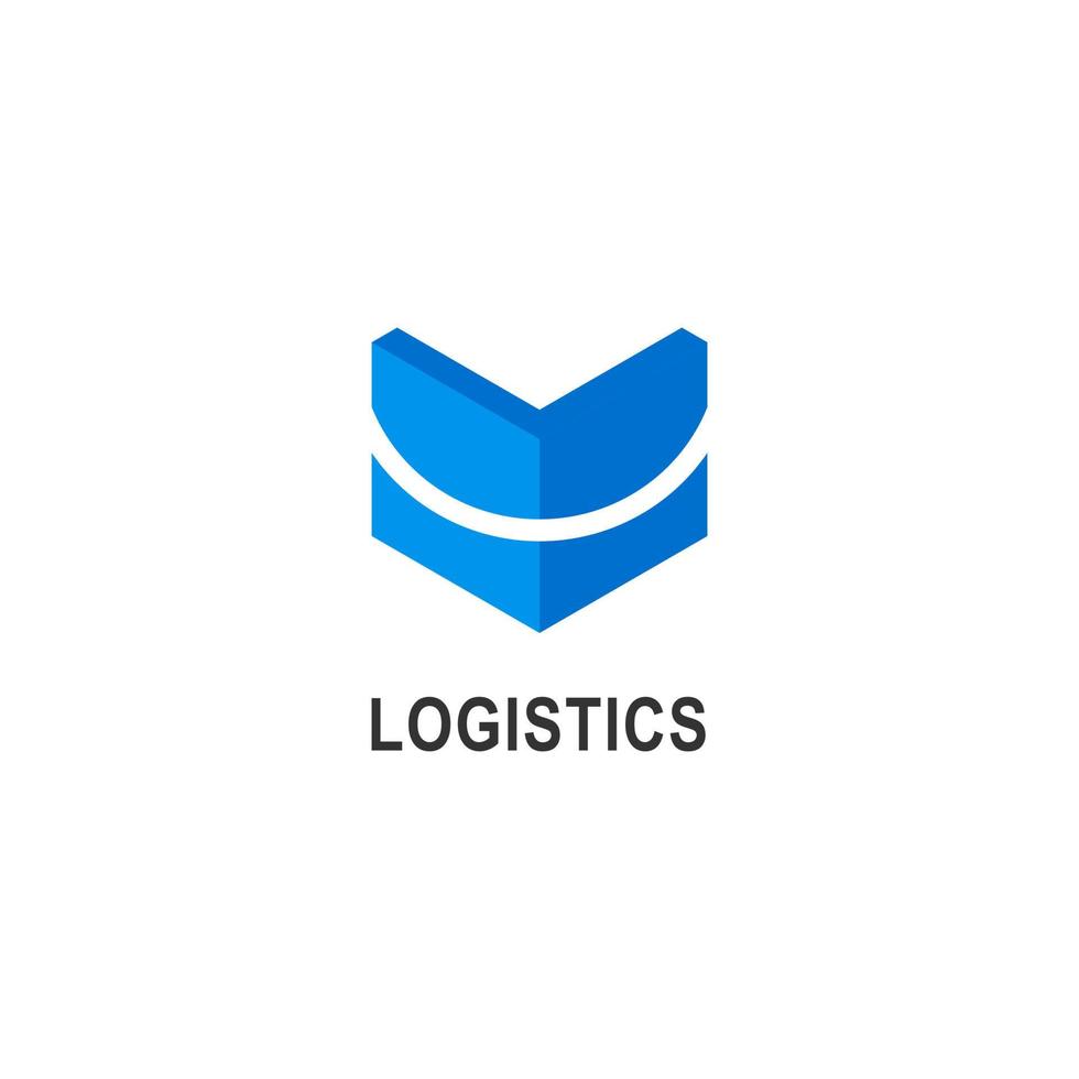 transport logistiek logo van uitdrukkelijke pijl vooruit voor koeriersbezorging of transport- en verzendservice. bezorgservicepijl voor bedrijfslogo, webpictogram, netwerk, digitaal, technologie. vector